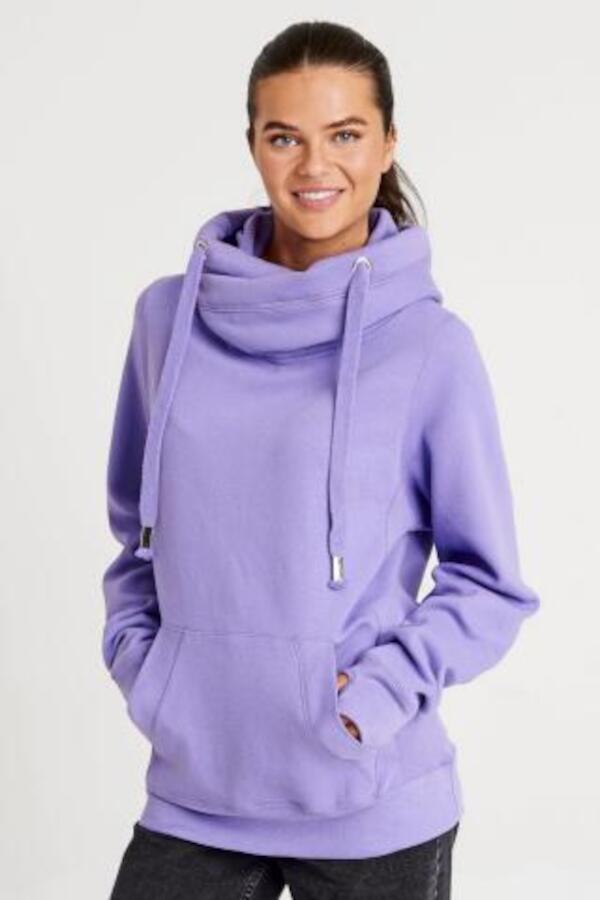 Produktansicht: Just Cool Unisex Hoodie mit gekreuzter Kapuze