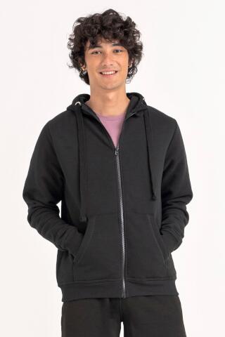Produktansicht: JC Unisex Kapuzen Sweatjacke aus dickem Sweatstoff