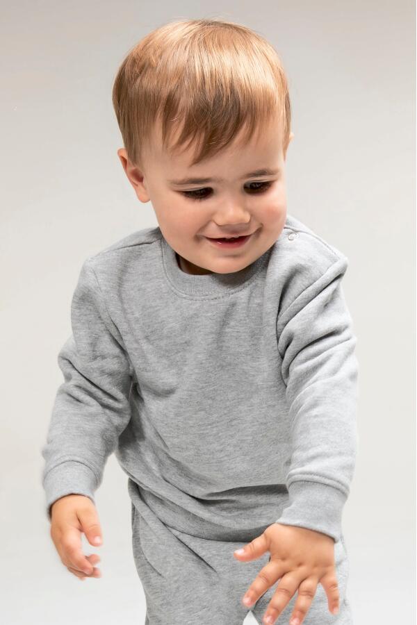 Produktansicht: Larkwood Baby Sweatshirt mit Druckknöpfen Produktansicht: Larkwood Baby Sweatshirt mit Druckknöpfen