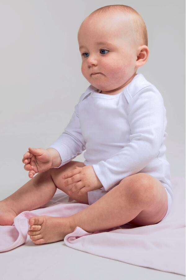 Produktansicht: Larkwood Langarm Baby Body ohne Bein Produktansicht: Larkwood Langarm Baby Body ohne Bein