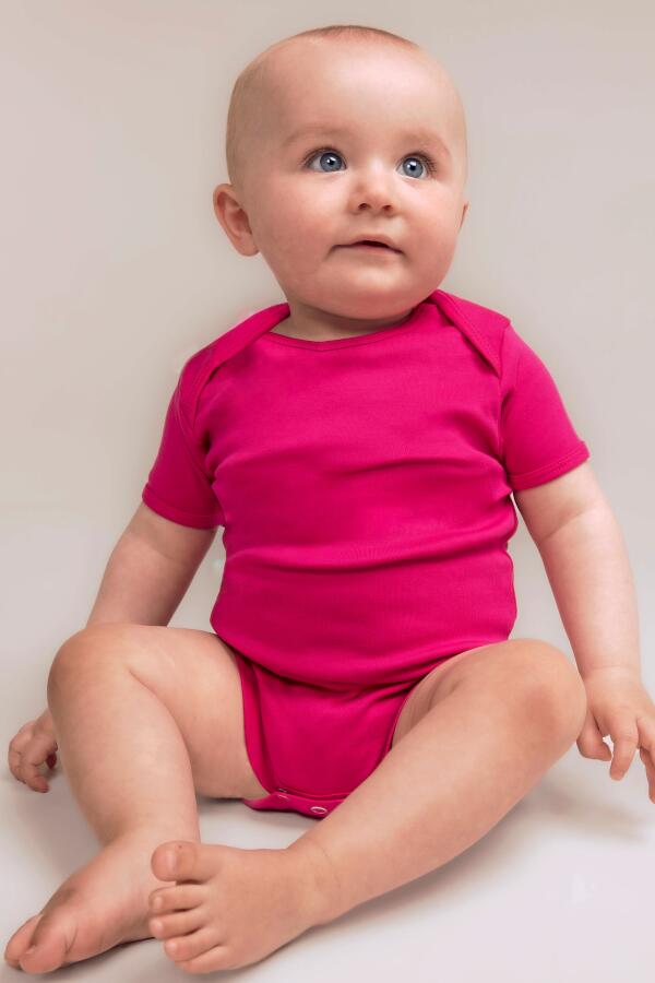 Produktansicht: Larkwood Kurzarm Baby Einteiler ohne Bein