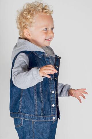 Produktansicht: Larkwood Baby Jeans Sweatjacke mit Kapuze Produktansicht: Larkwood Baby Jeans Sweatjacke mit Kapuze