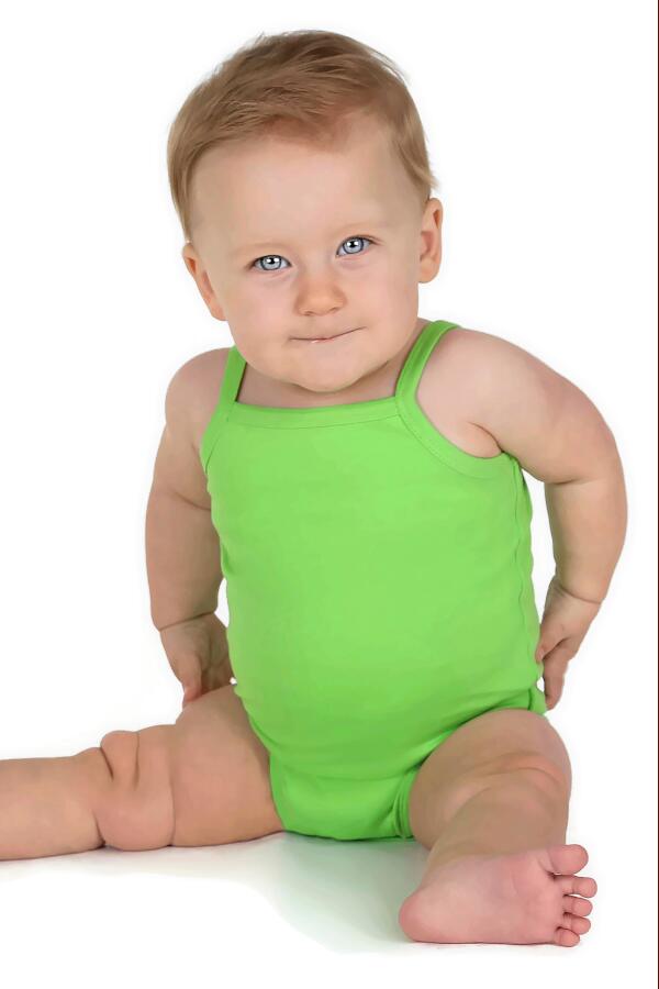 Produktansicht: Link Kids ärmelloser Baby Mädchen Body aus Bio Baumwolle mit schmalen Trägern