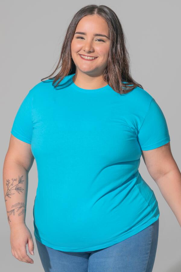 Produktansicht: JHK Curves Damen Kurzarm T Shirt in großen Größen bis 4XL Produktansicht: JHK Curves Damen Kurzarm T Shirt in großen Größen bis 4XL