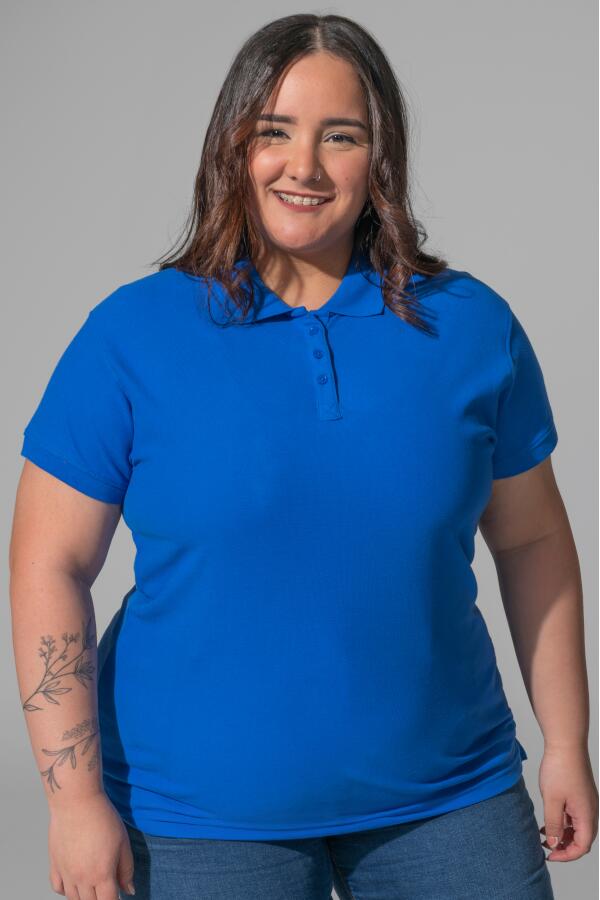 Produktansicht: JHK Curves Damen Poloshirt in großen Größen bis 4XL Produktansicht: JHK Curves Damen Poloshirt in großen Größen bis 4XL