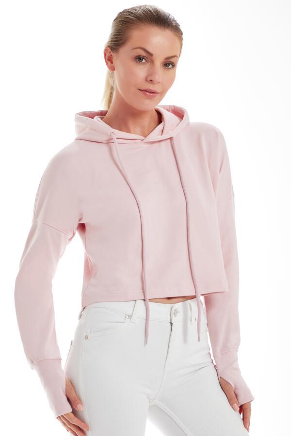 Produktansicht: Mantis kurz geschnittener Kapuzenpulli für Damen Produktansicht: Mantis kurz geschnittener Kapuzenpulli für Damen