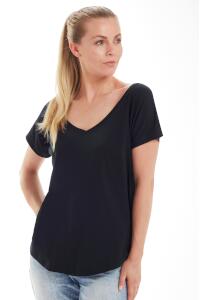 Produktfoto Mantis lockeres Damen Bio T-Shirt mit weitem tiefem V Ausschnitt
