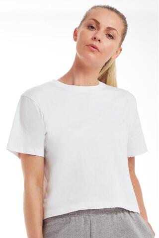 Produktansicht: Mantis kurzes Damen T-Shirt aus schwerer Bio-Baumwolle