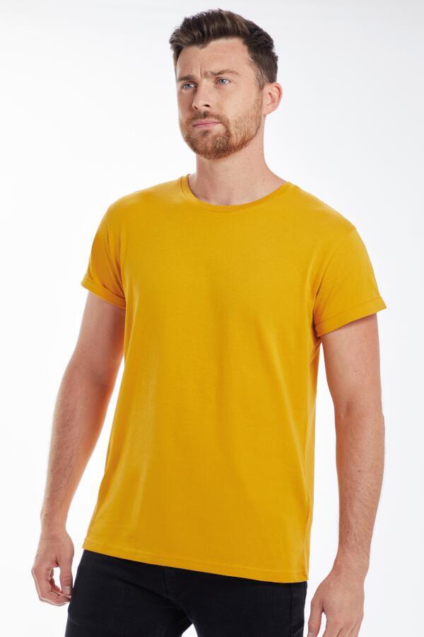 Produktansicht: Mantis Herren T-Shirt aus organischer Baumwolle mit aufgerollten Ärmeln Produktansicht: Mantis Herren T-Shirt aus organischer Baumwolle mit aufgerollten Ärmeln