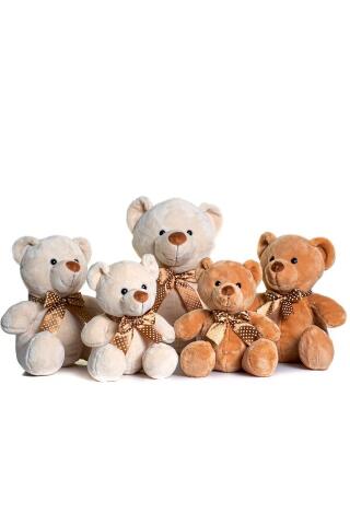 Produktansicht: Mumbles Stoffbär mit samtigem Fell und Schleife Produktansicht: Mumbles Stoffbär mit samtigem Fell und Schleife