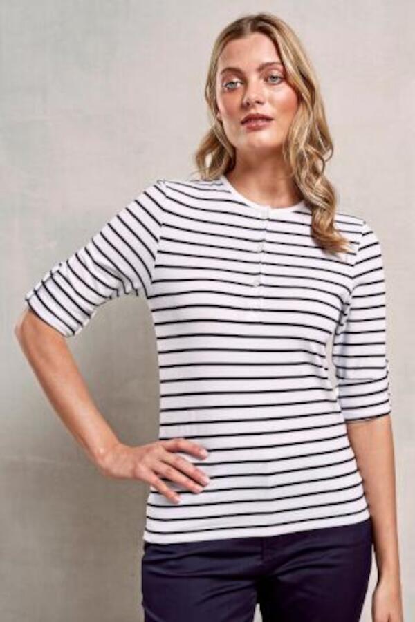Produktansicht: Premier Workwear Damen Langarmshirt mit Knöpfen