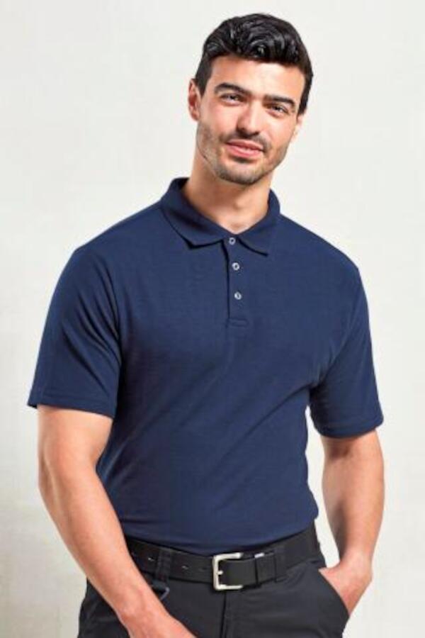 Produktansicht: Premier Workwear Herren Poloshirt mit verlängertem Rückenteil Produktansicht: Premier Workwear Herren Poloshirt mit verlängertem Rückenteil