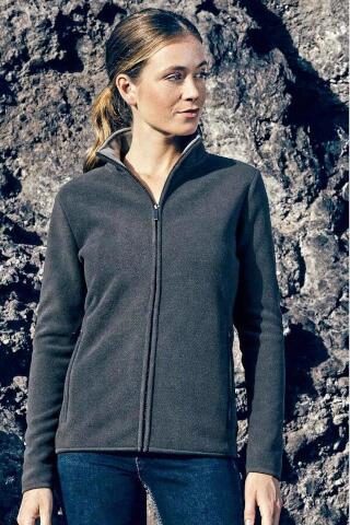 Produktansicht: Promodoro Damen Fleecejacke mit Kontrastfarbe innen Produktansicht: Promodoro Damen Fleecejacke mit Kontrastfarbe innen