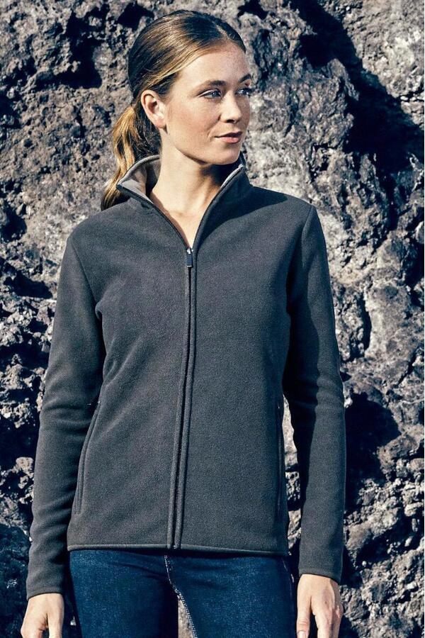 Produktansicht: Promodoro Damen Fleecejacke mit Kontrastfarbe innen Produktansicht: Promodoro Damen Fleecejacke mit Kontrastfarbe innen