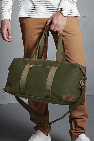 Produktansicht: Quadra Retro Reisetasche aus gewachstem Segeltuch