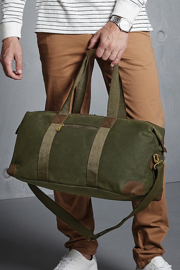 Produktansicht: Quadra Retro Reisetasche aus gewachstem Segeltuch