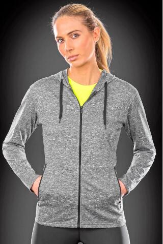 Produktansicht: Spiro Damen Sport T-Shirt Jacke mit Kapuze Produktansicht: Spiro Damen Sport T-Shirt Jacke mit Kapuze