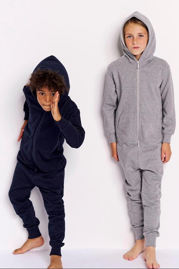 Produktansicht: Neutral Kinder Sweater Overall aus Bio Baumwolle mit Kapuze Produktansicht: Neutral Kinder Sweater Overall aus Bio Baumwolle mit Kapuze