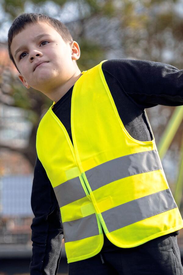 Produktansicht: Korntex Kinder Warnweste in Neon orange oder gelb