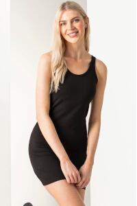 Produktfoto Skinnifit schwarzes Stretch Tankshirt Kleid für Damen