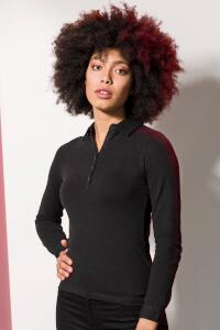 Produktfoto Skinnifit Stretch Langarm Poloshirt für Damen