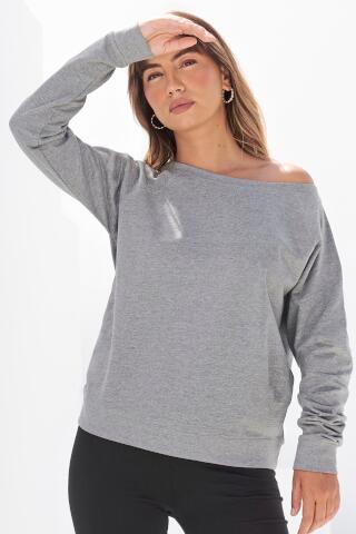Produktansicht: Skinnifit Slounge Damen Sweatshirt mit weitem Ausschnitt Produktansicht: Skinnifit Slounge Damen Sweatshirt mit weitem Ausschnitt