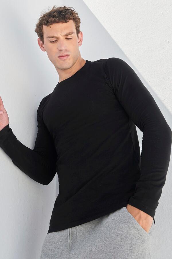 Produktansicht: Skinnifit Feel Good Herren Langarm Stretch T-Shirt Produktansicht: Skinnifit Feel Good Herren Langarm Stretch T-Shirt