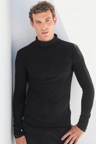 Produktansicht: Skinnifit Herren Langarm T-Shirt mit Rollkragen