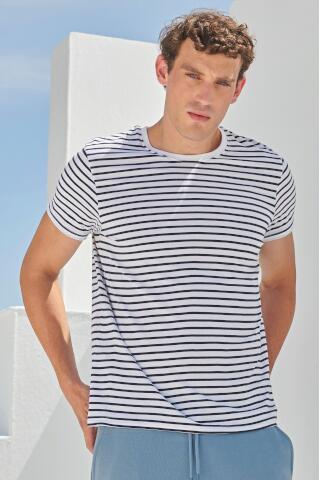 Produktansicht: Skinnifit gestreiftes Unisex T-Shirt Produktansicht: Skinnifit gestreiftes Unisex T-Shirt