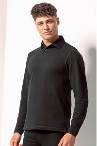 Produktfoto Skinnifit Stretch Langarm Poloshirt für Herren (mit Elasthan)