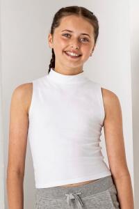 Produktfoto Skinnifit ärmelloses Kinder Stretch T-Shirt mit hohem Halsausschnitt