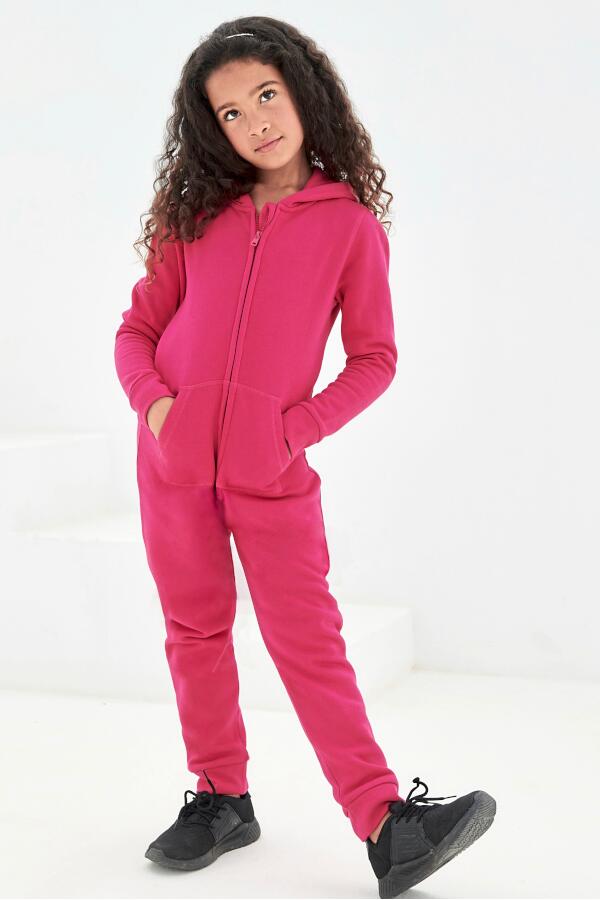 Produktansicht: Skinnifit Kinder Sweat Overall Anzug mit Kapuze Produktansicht: Skinnifit Kinder Sweat Overall Anzug mit Kapuze