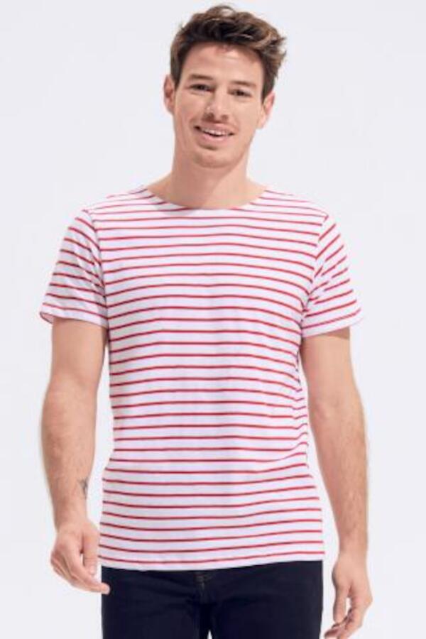 Produktansicht: SOL´S Miles gestreiftes Herren Kurzarm T Shirt
