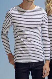 Produktfoto SOL´S Marine gestreiftes Herren Langarm T Shirt