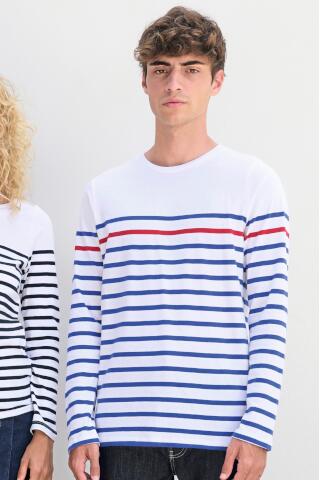 Produktansicht: Sols gestreiftes Herren Langarm Marine T-Shirt Produktansicht: Sols gestreiftes Herren Langarm Marine T-Shirt