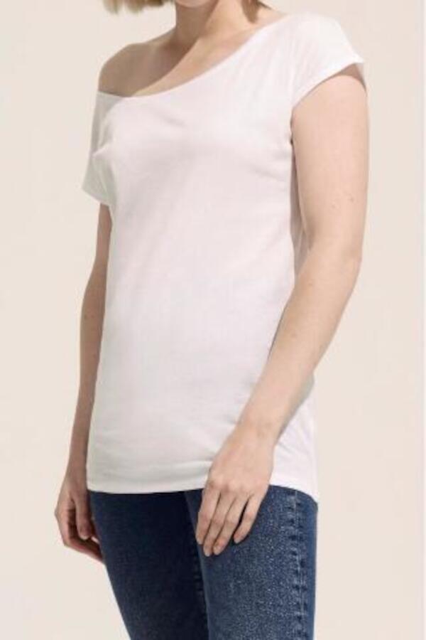 Produktansicht: Sols Marylin langes Damen T-Shirt schulterfrei Produktansicht: Sols Marylin langes Damen T-Shirt schulterfrei