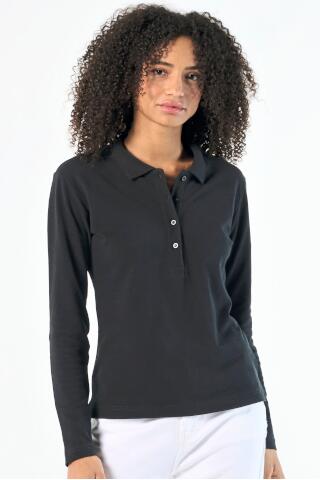 Produktansicht: Sols Podium Damen Langarm Poloshirt aus Baumwolle