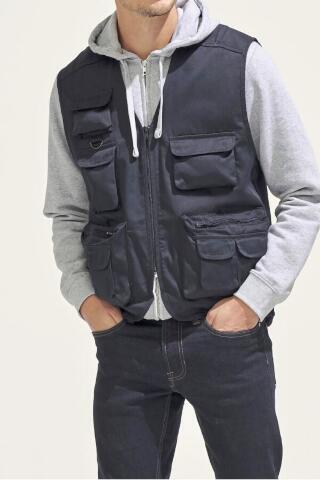 Produktansicht: Sols Herren Reporter/Safari Weste mit vielen Taschen bis 3XL