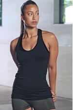 Produktfoto Tombo ärmelloses Damen Sport Tank Top mit Ringerrücken