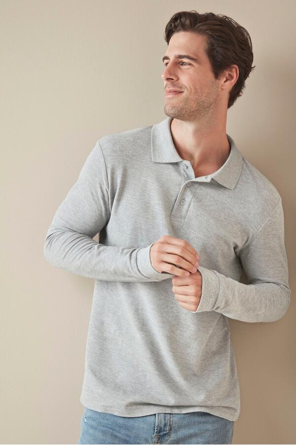 Produktansicht: Stedman Herren Langarm Poloshirt