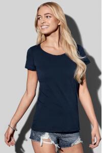 Produktfoto Stedman Damen T Shirt aus dünnem Stoff mit gerolltem Kragen