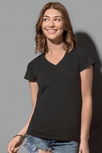 Produktfoto Stedman Janet Damen T Shirt aus Öko-Baumwolle mit V Ausschnitt