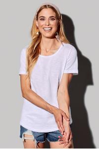 Produktfoto Stedman leichtes Damen Slub T-Shirt mit rundem Saum