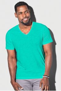 Produktfoto Stedman Shawn Herren Single Jersey Kurzarm T-Shirt mit weitem V Ausschnitt