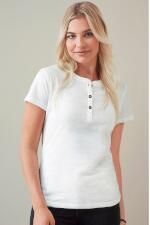 Produktfoto . Stedman Sharon Damen T-Shirt mit Knöpfen Produktfoto Stedman Sharon Damen T-Shirt mit Knöpfen