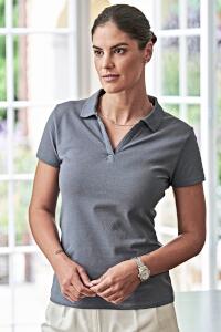 Produktfoto Tee Jays Damen Stretch Bio Poloshirt ohne Knöpfe