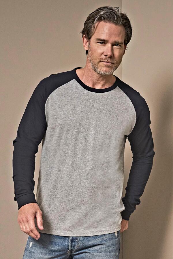 Produktansicht: Tee Jays Herren Langarm Baseballshirt