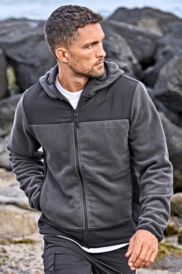 Produktansicht: Tee Jays Mountain Herren Fleecejacke mit Kapuze Produktansicht: Tee Jays Mountain Herren Fleecejacke mit Kapuze
