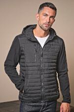 Produktfoto Tee Jays Herren Kapuzensteppjacke mit Softshell-Ärmeln