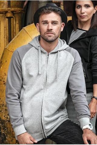 Produktansicht: my mate Herren Kapuzen Sweatjacke in Melangefarben Produktansicht: my mate Herren Kapuzen Sweatjacke in Melangefarben